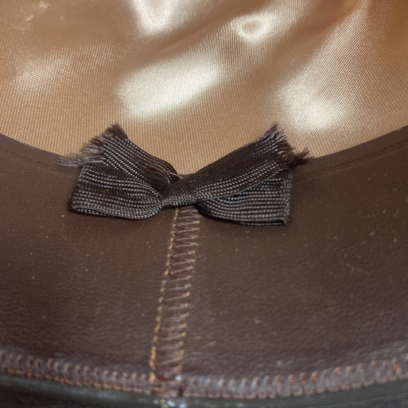 Pilgrim Gold Embossed Satin Fabric 7 1/4 center pinched hat main image 13